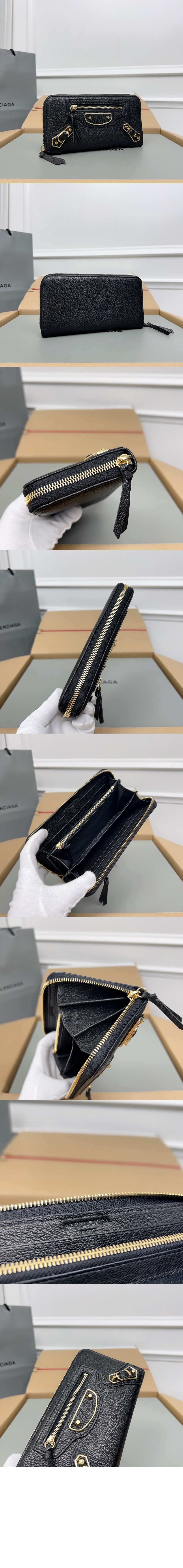 발렌시아가 보테가베네타 메탈릭 엣지 장지갑 390187