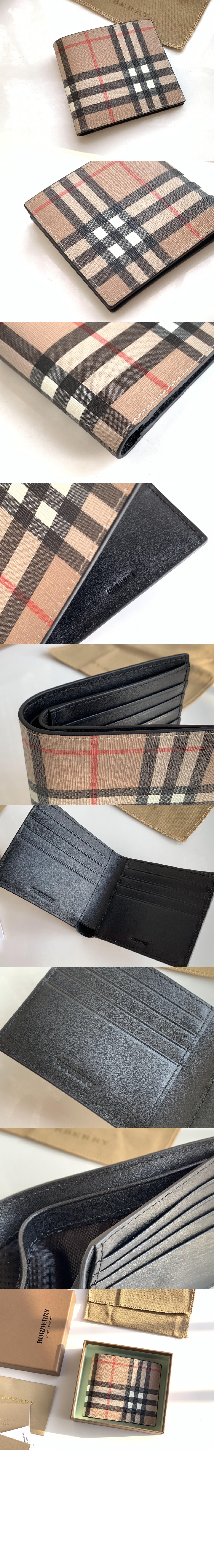 버버리 빈티지 E-캔버스 반지갑 80166211