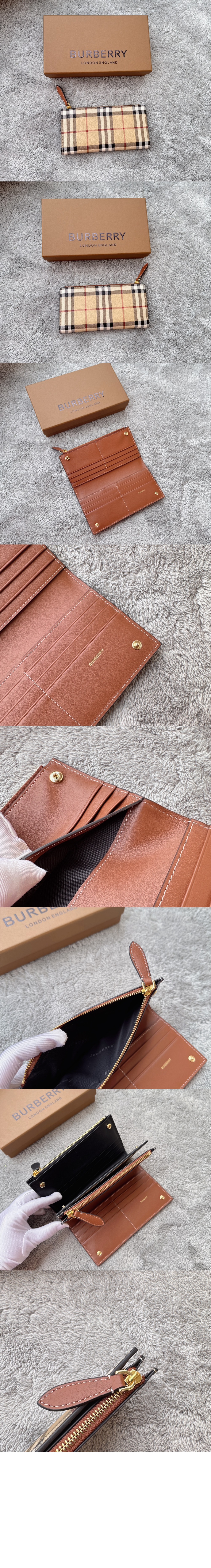 버버리 라지 체크 바이폴드 지갑 80739801