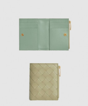 보테가베네타 작은 인트레치아토 양면 지갑 742330