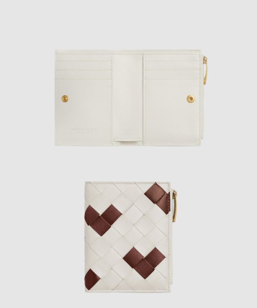 보테가베네타 바이 폴드 인트레치아토 스몰 지퍼 지갑 742330