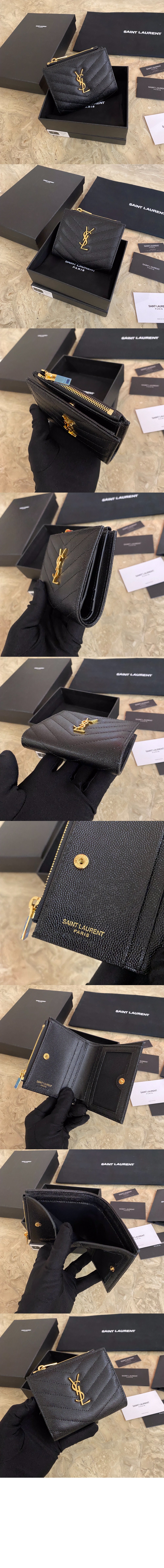 생로랑 모노그램 지퍼 카드지갑 575879