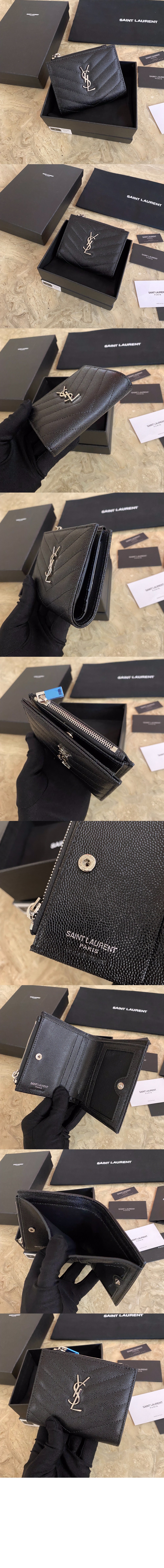 생로랑 모노그램 지퍼 카드지갑 575879