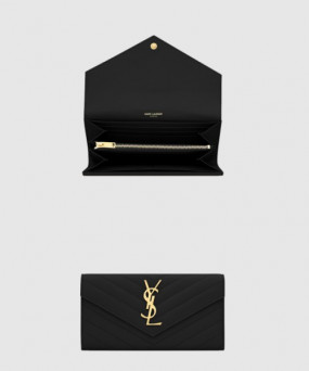생로랑 모노그램 플랩 장지갑 372264
