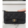 샤넬 클래식 플랫 지퍼 카드지갑 캐비어 금장 AP2570