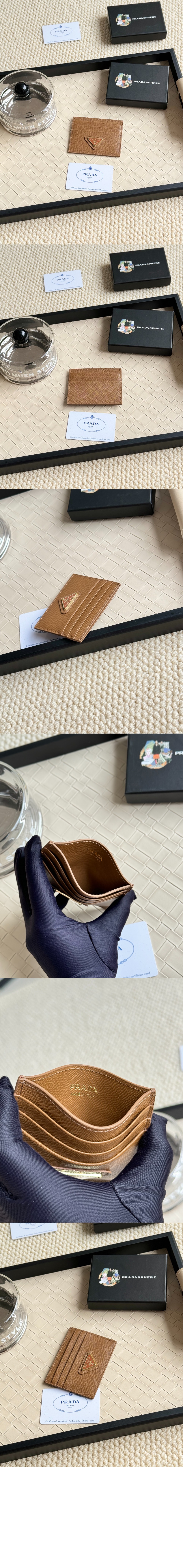 프라다 사피아노 트라이앵글 로고 카드 지갑 2MC223